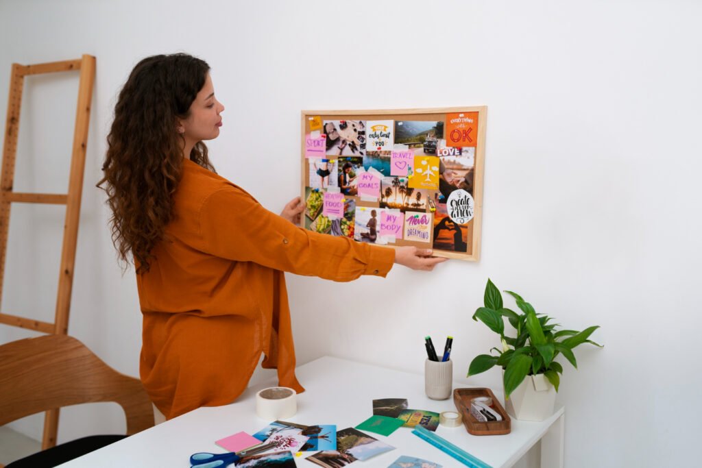 corkboard photo display