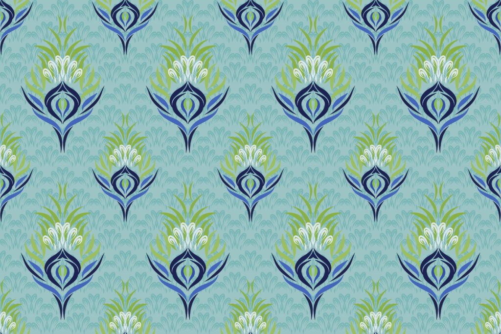 block printed wallpaper in Home