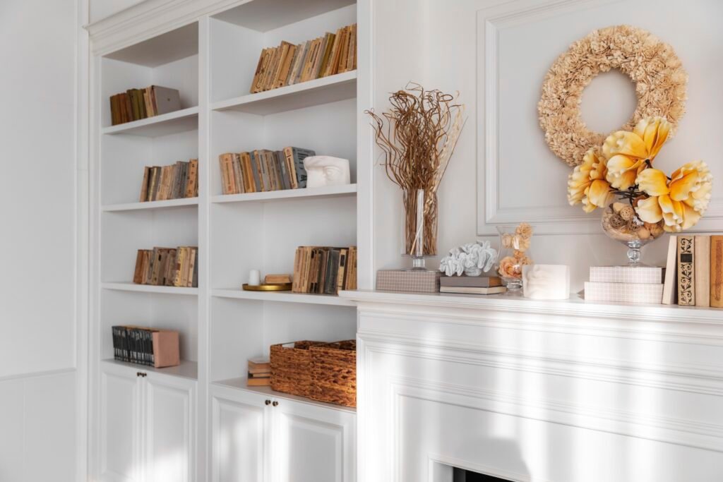 built in bookcase wall