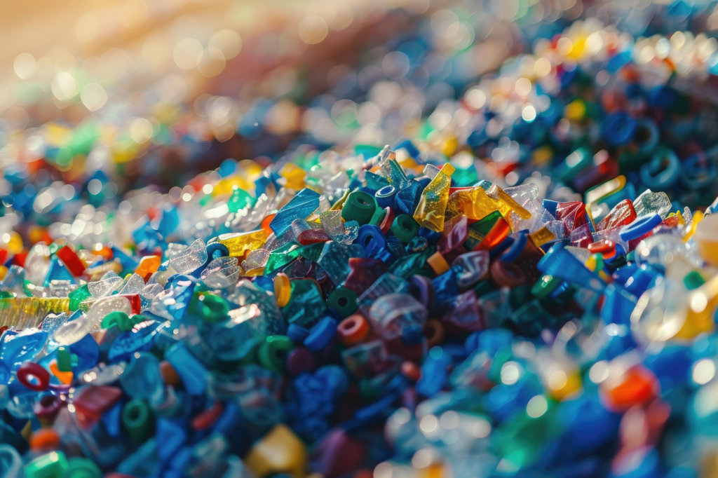 plastic kept for recycling 