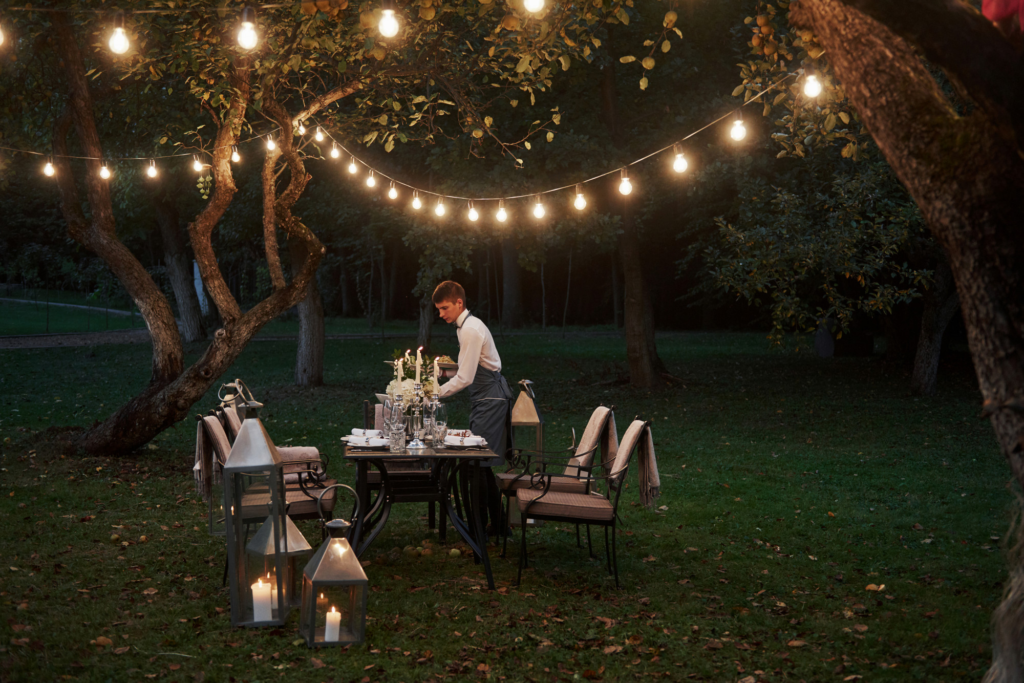 Outdoor Ambiance with Lighting