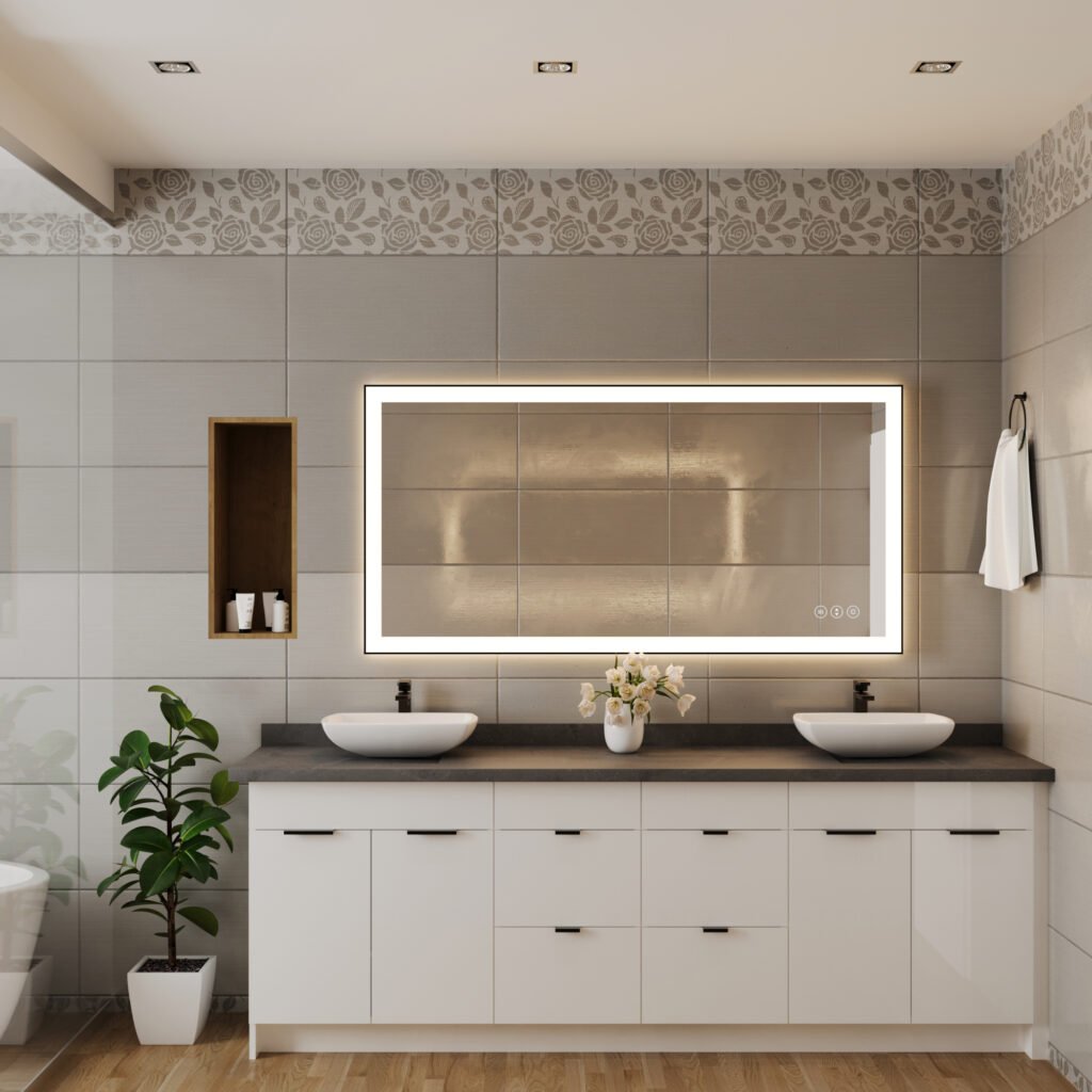 vanity area in bathroom 