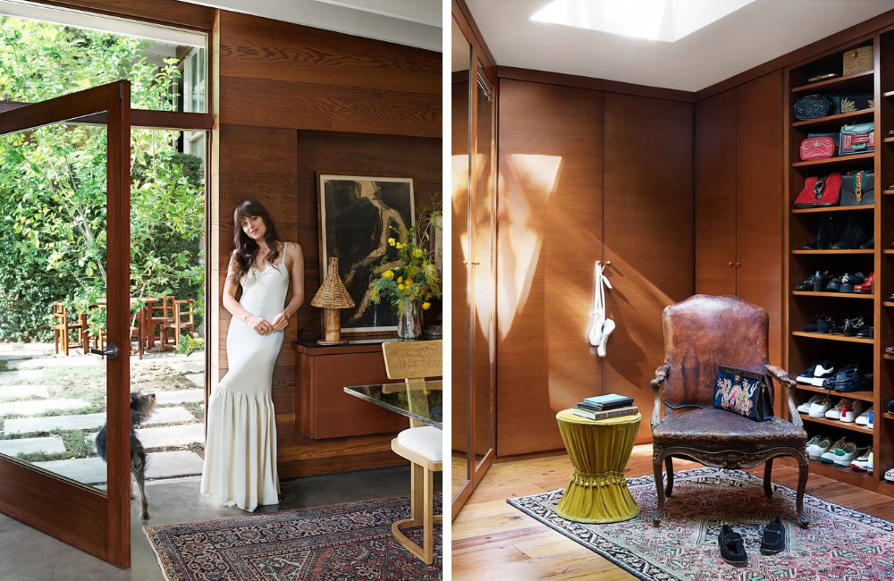 Dakota Johnson’s mid-century walk-in close