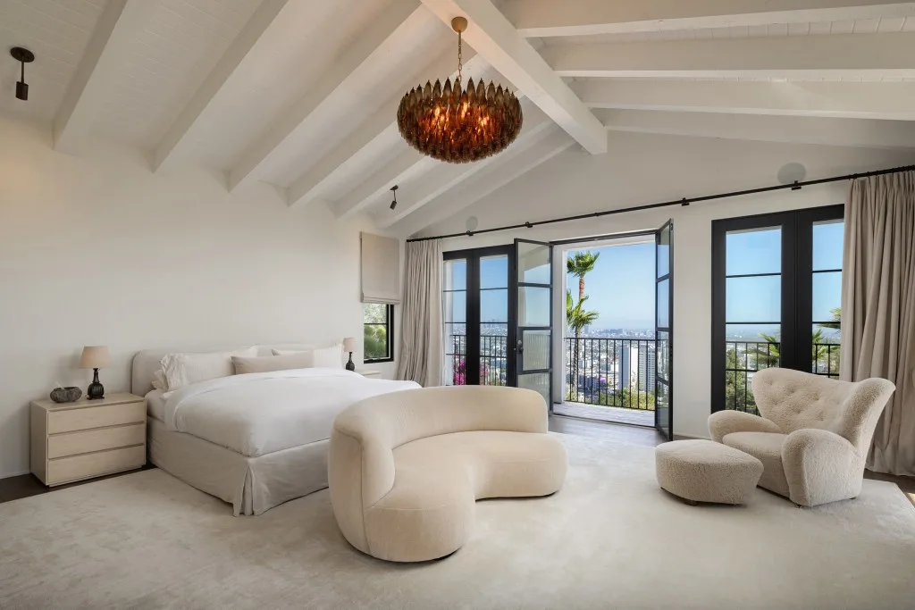 brad pitts new $12m house's living room in hollywood hills