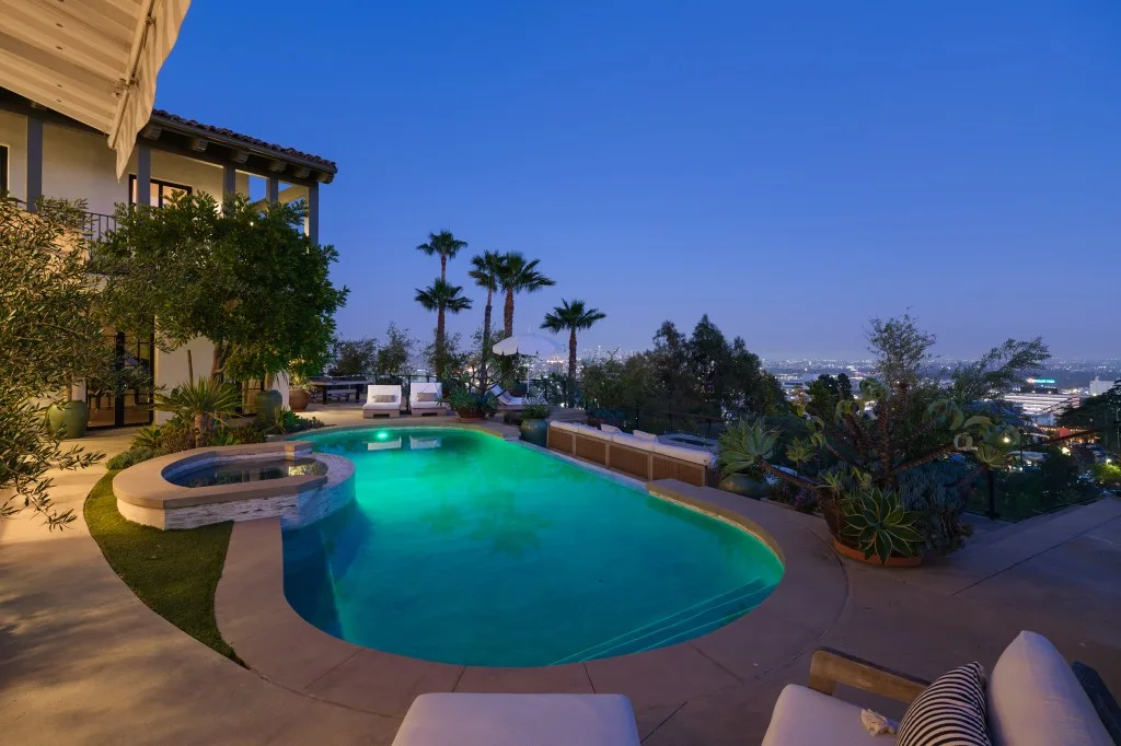 brad pitts new $12m house's swimming pool in hollywood hills