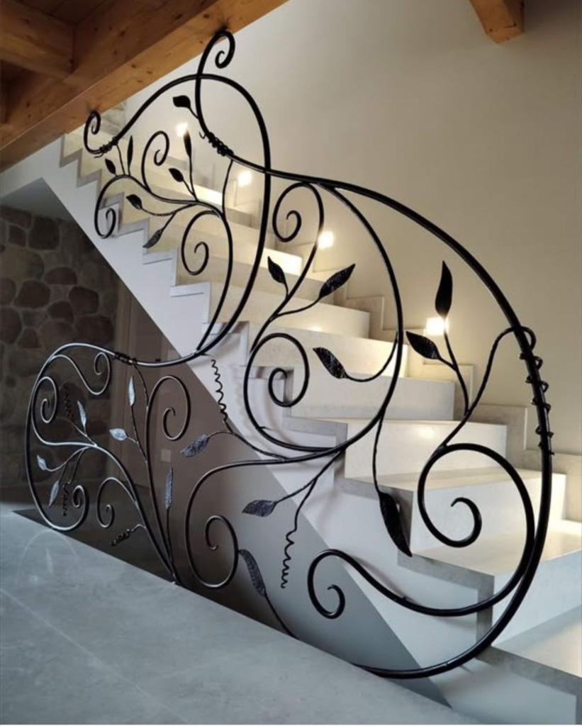 Wrought Iron Decorative stair case Designs
