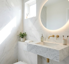 Small bathroom Marble Basin Hacks