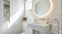 Small bathroom Marble Basin Hacks