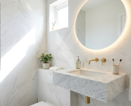 Small bathroom Marble Basin Hacks