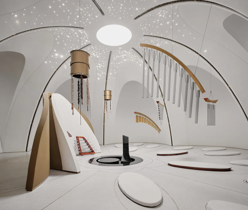 inside of sound healing dome By AR Rahman