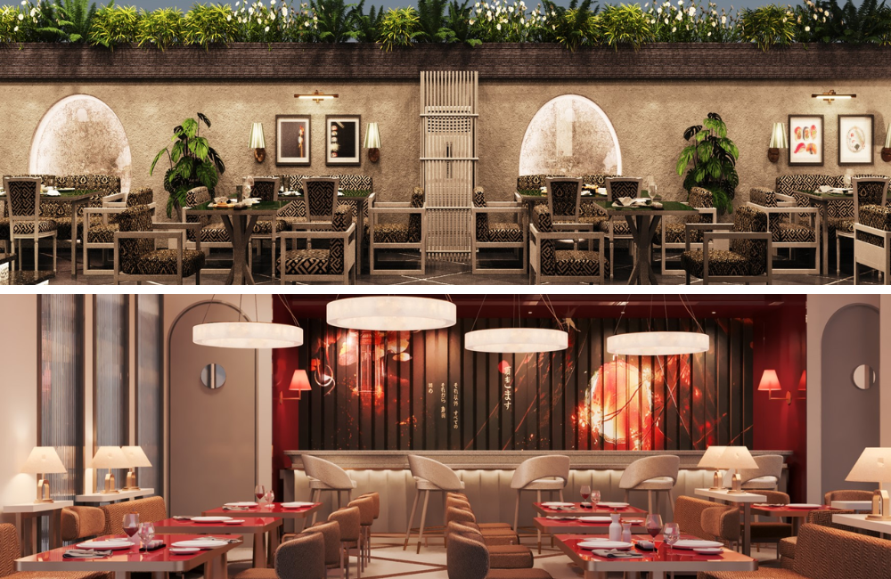 interior decor of torii restaurant mumbai 