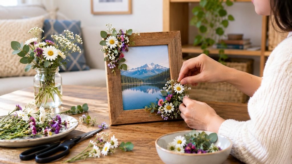 Cozy Floral Frame Crafting