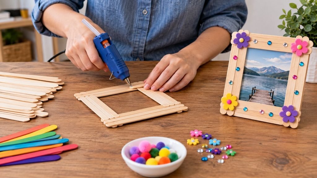 DIY Popsicle Stick Frame