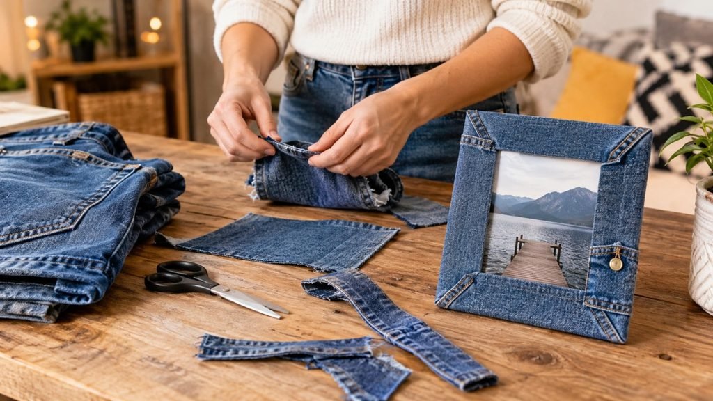 Denim Photo Frame Crafting